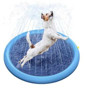 170x170cm Pet Sprinkler Pad – Inflatable Cooling Pool for Dogs & Summer Play