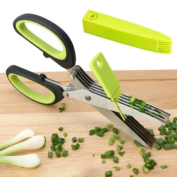 Multi-Layer Stainless Steel Kitchen Scissors – Herb, Onion & Spice Cutter