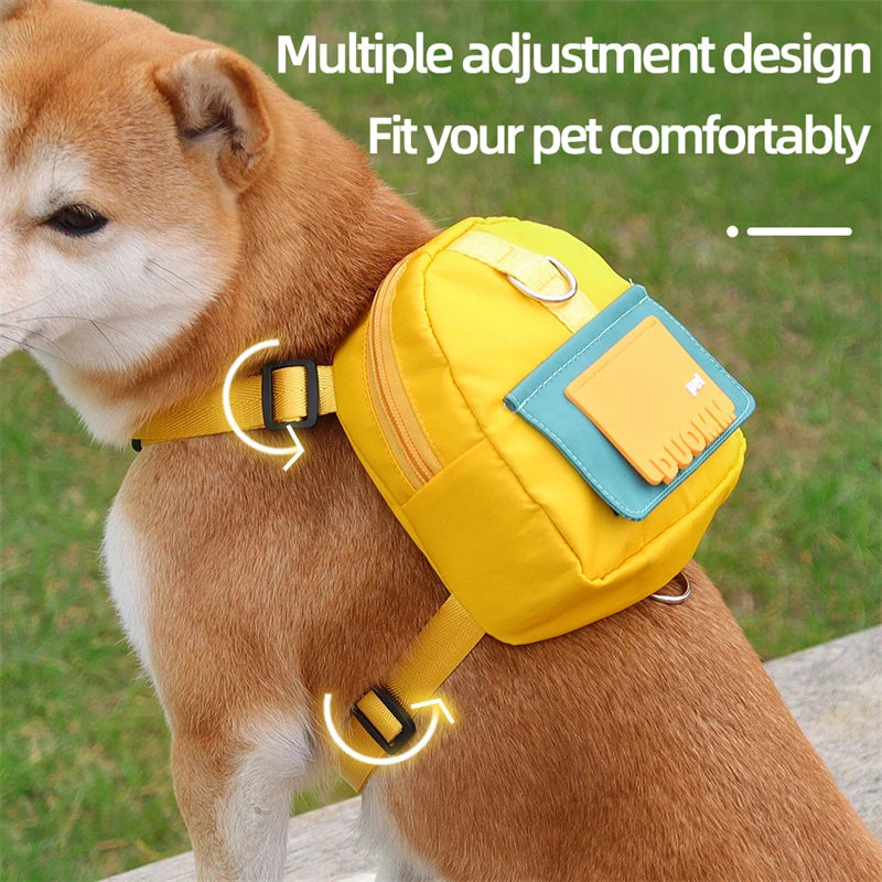 Waterproof Dog Backpack with Harness – Travel Carrier for Small & Medium Dogs