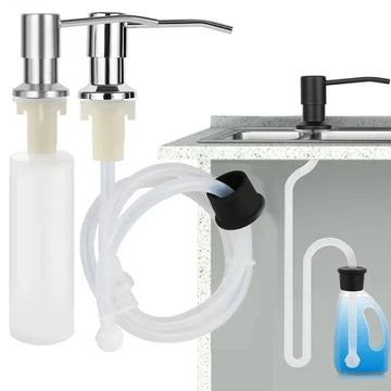 Kitchen Sink Soap Dispenser with 47" Extension Tube Kit – Under-Sink Pump, No More Frequent Refills