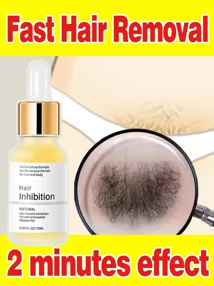 Painless Hair Removal Spray - Powerful Epilator Cream with Growth Inhibitor for Men & Women