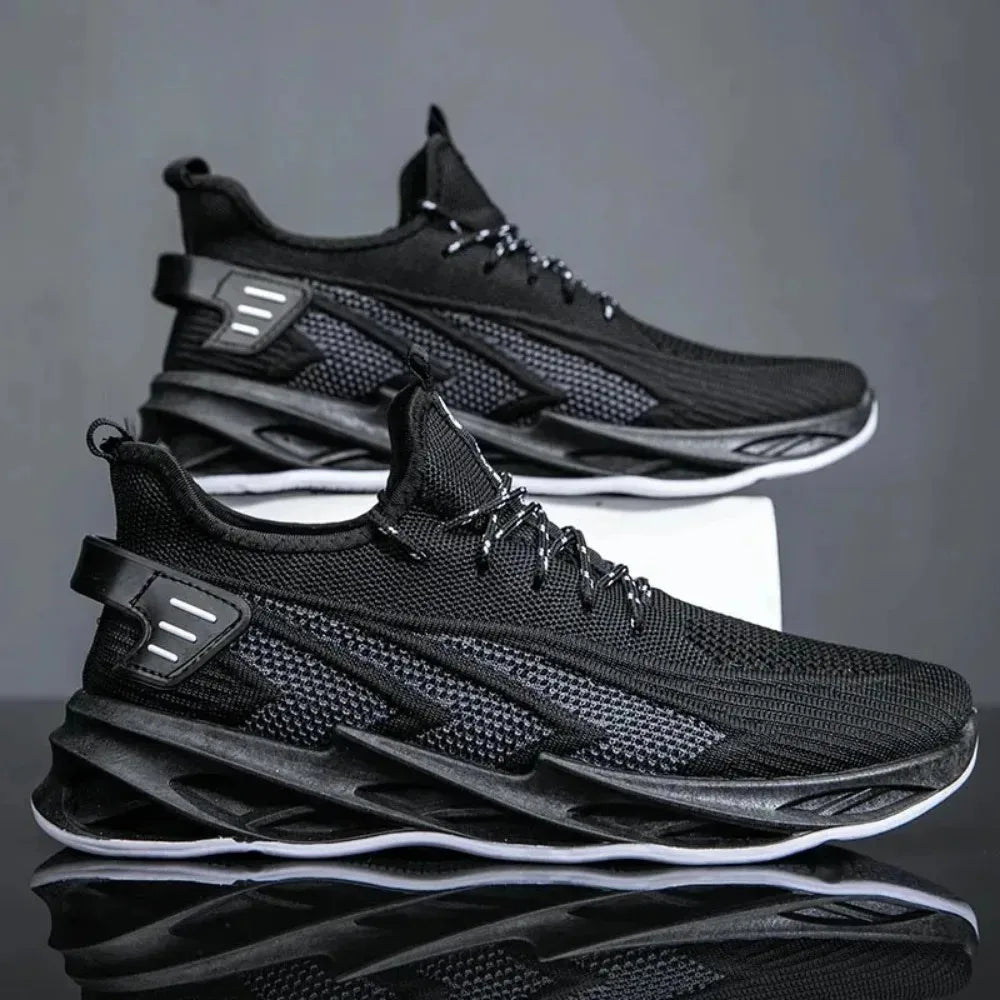 2024 Men's Breathable Lace-Up Running Shoes – Lightweight Korean-Style Casual Sneakers