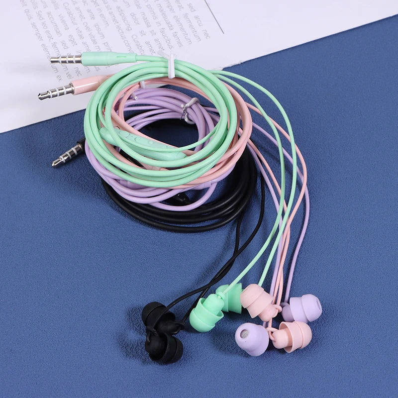 KJ15 Wired Earphones - 3.5mm In-Ear Sport Headset with Mic for Mobile Phones