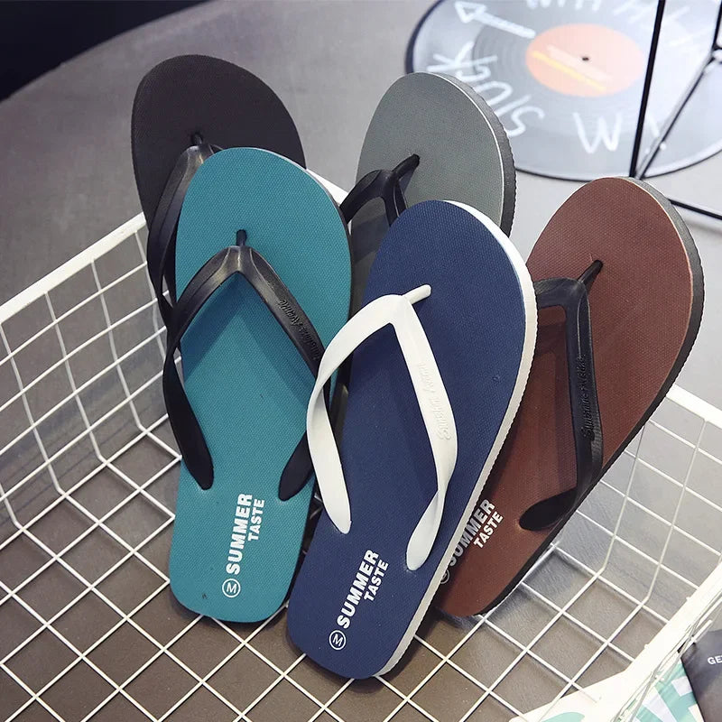 Men's Anti-Slip Beach Sandals – Breathable Outdoor Flip-Flops & Home Slippers