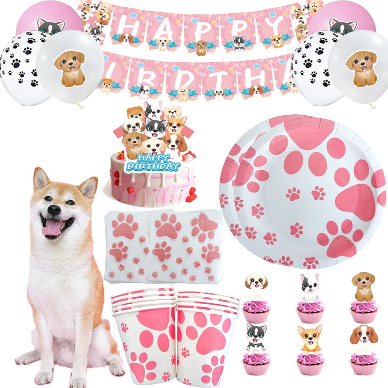 Pink Paw Print Balloons – Pet-Themed Party Decor for Birthdays & Baby Showers