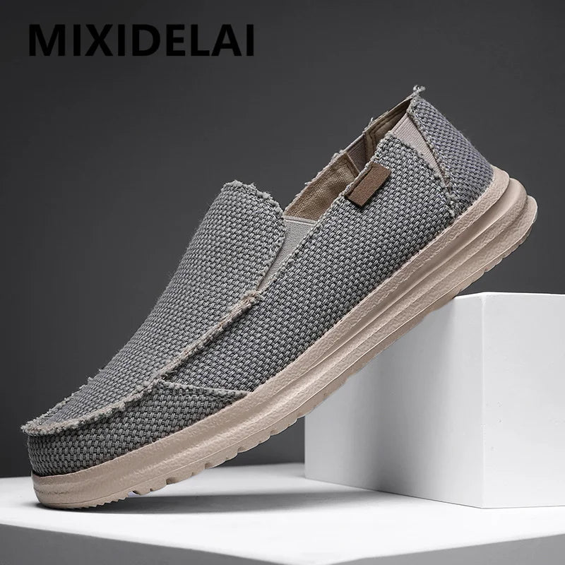 Men's Breathable Denim Loafers – Non-Slip Casual Shoes for Outdoor & Driving